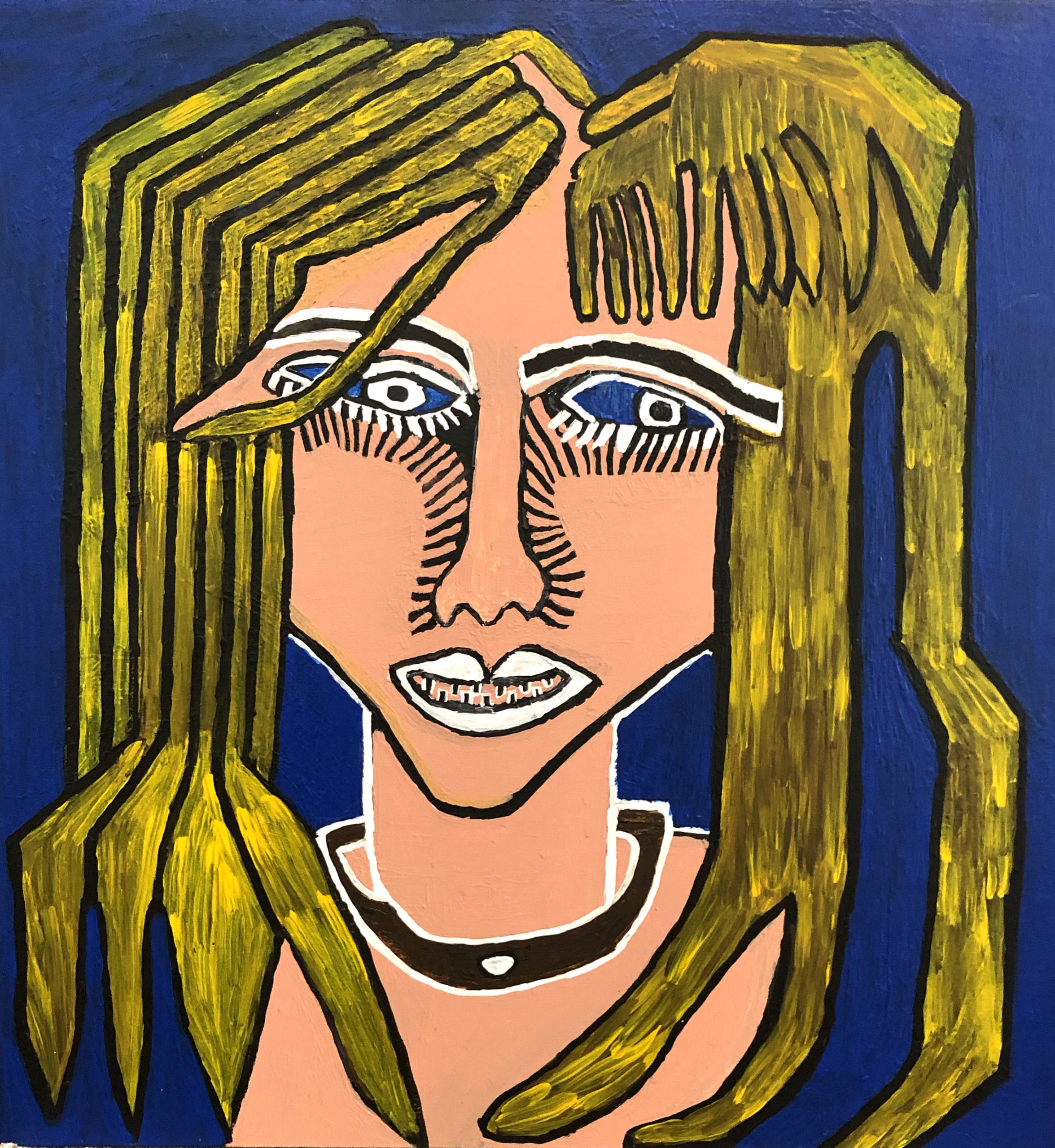 Barbara Streisand - acrylic on canvas - 29 x 30